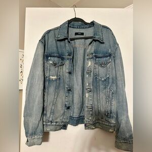 Able distressed denim jacket. Smoke-free home. XL fits like a Large.